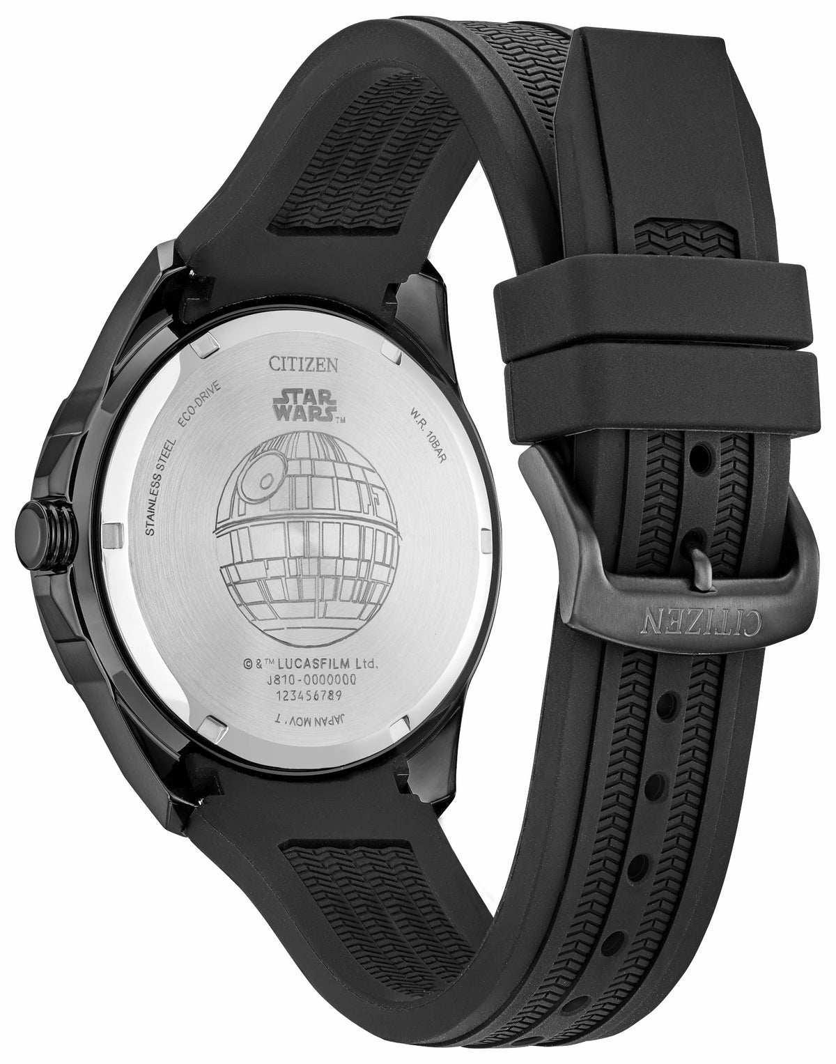 Death Star, Vader's Shadow Black Dial Silicone Strap AW1606-06W