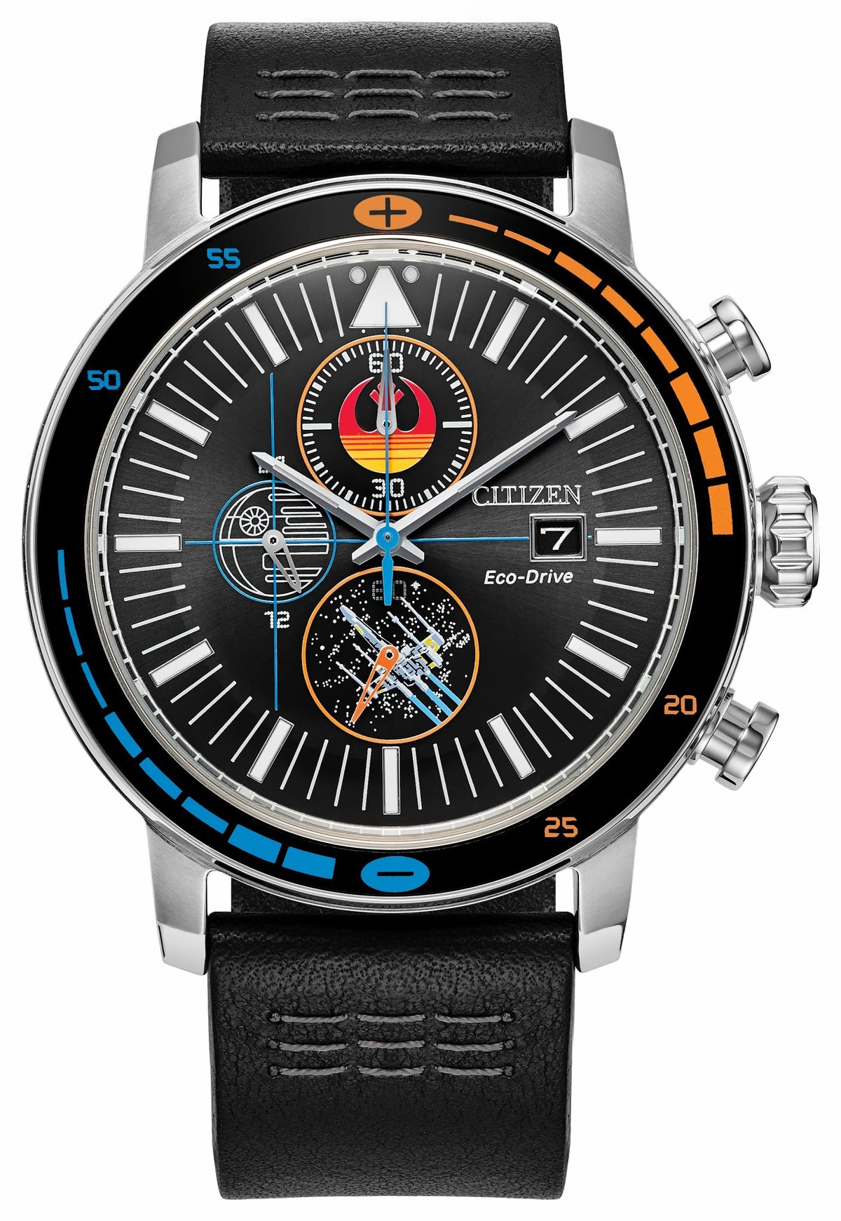 Rebel Starfighter Black Dial Leather Strap CA0870-43W