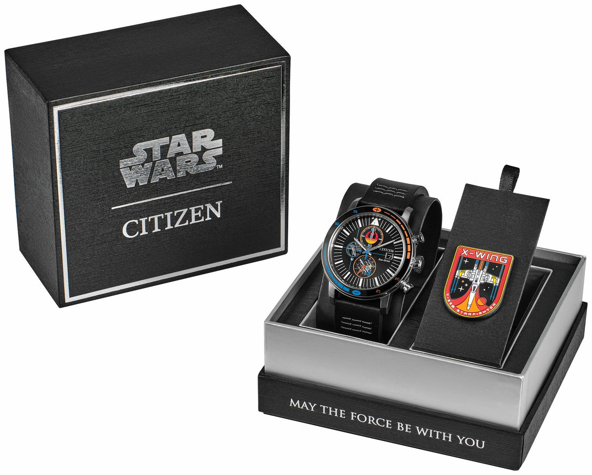 Rebel Starfighter Black Dial Leather Strap CA0870-43W