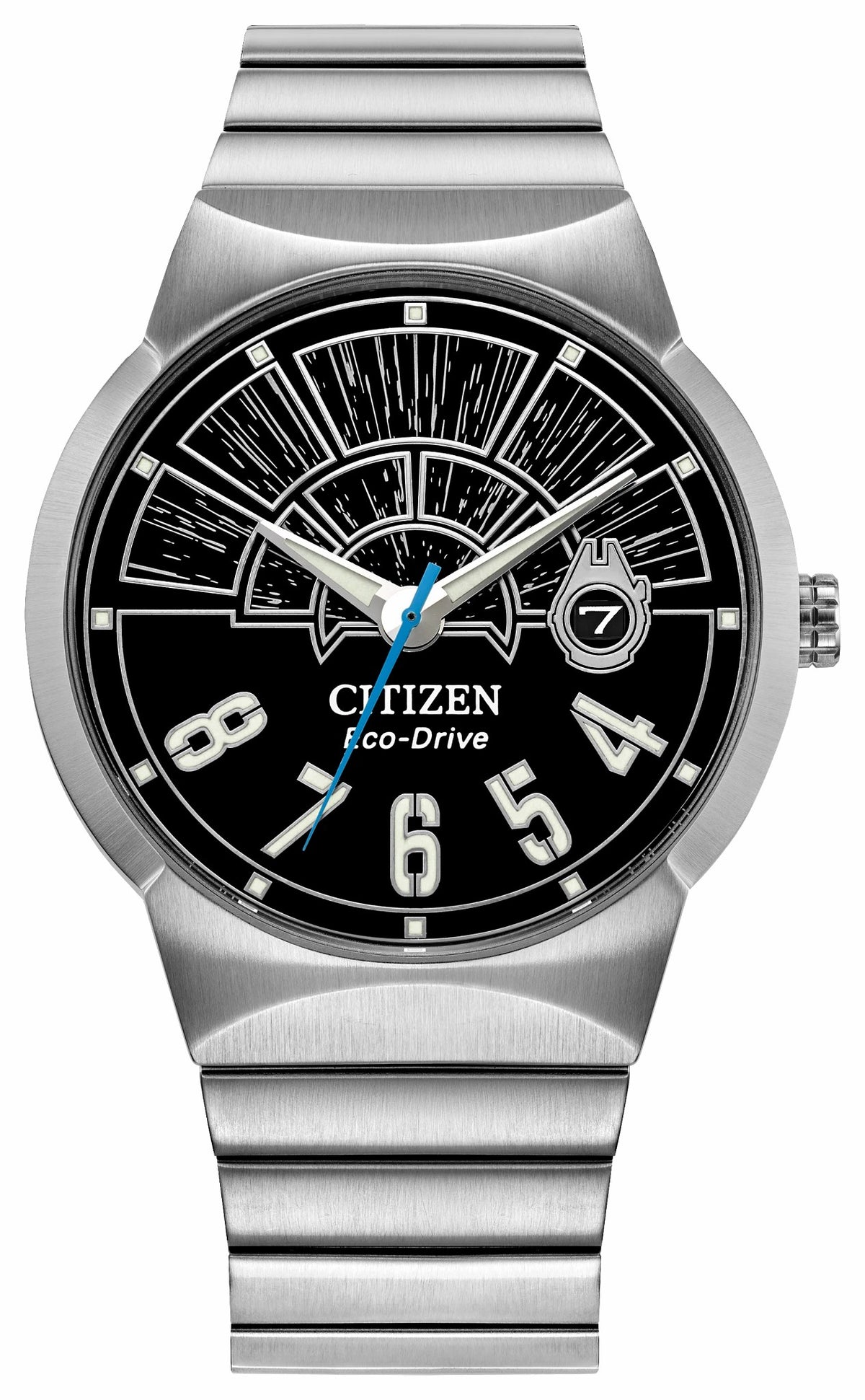 Millennium Falcon Hyperdrive Black Dial Stainless Steel Bracelet BM7581-59W