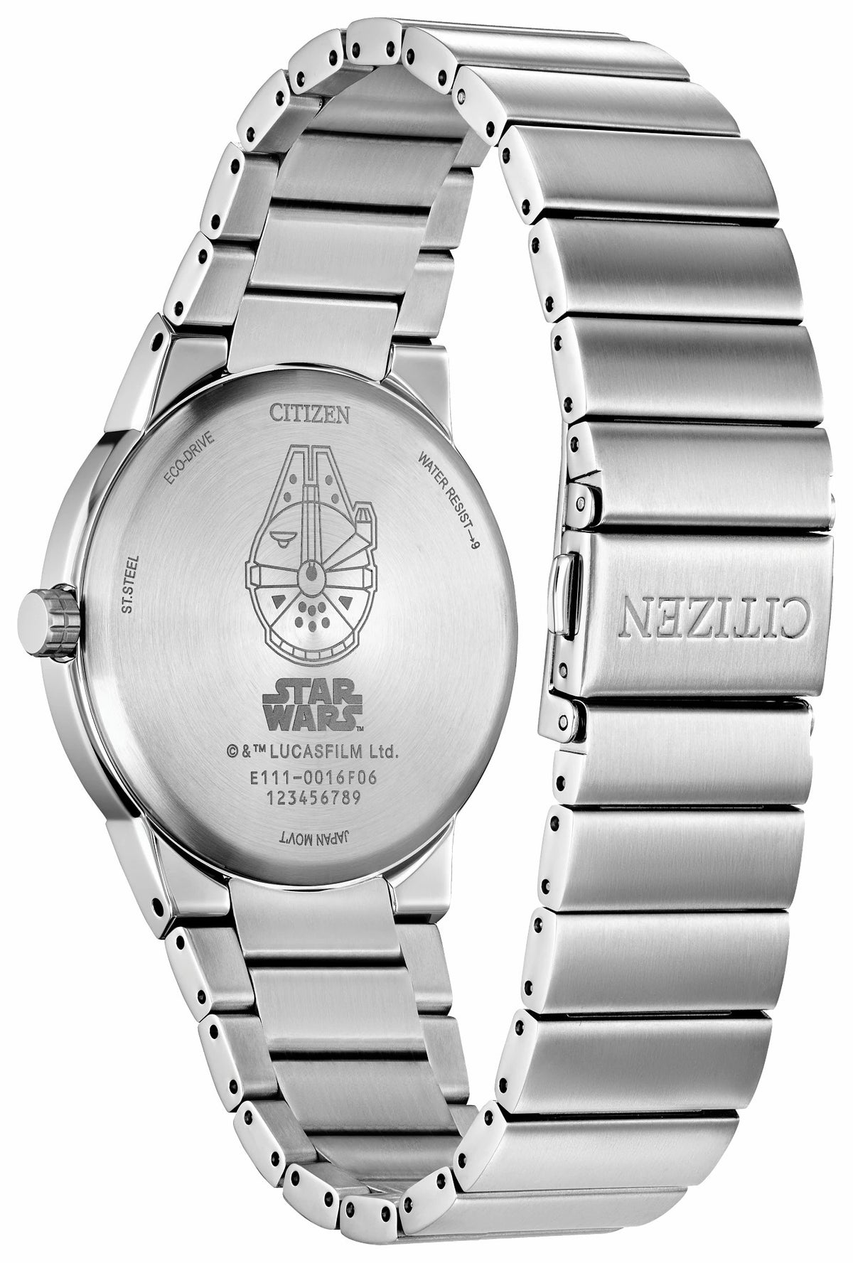 Millennium Falcon Hyperdrive Black Dial Stainless Steel Bracelet BM7581-59W