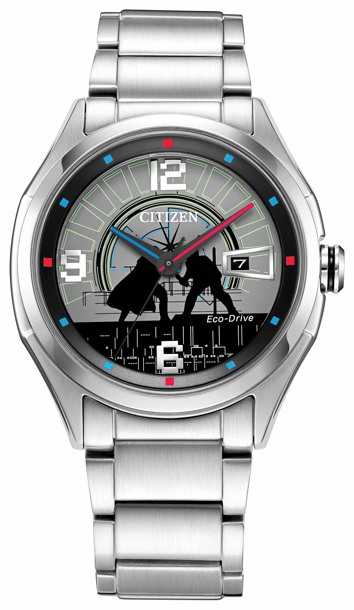 Duel Black Dial Stainless Steel Bracelet AW1140-51W