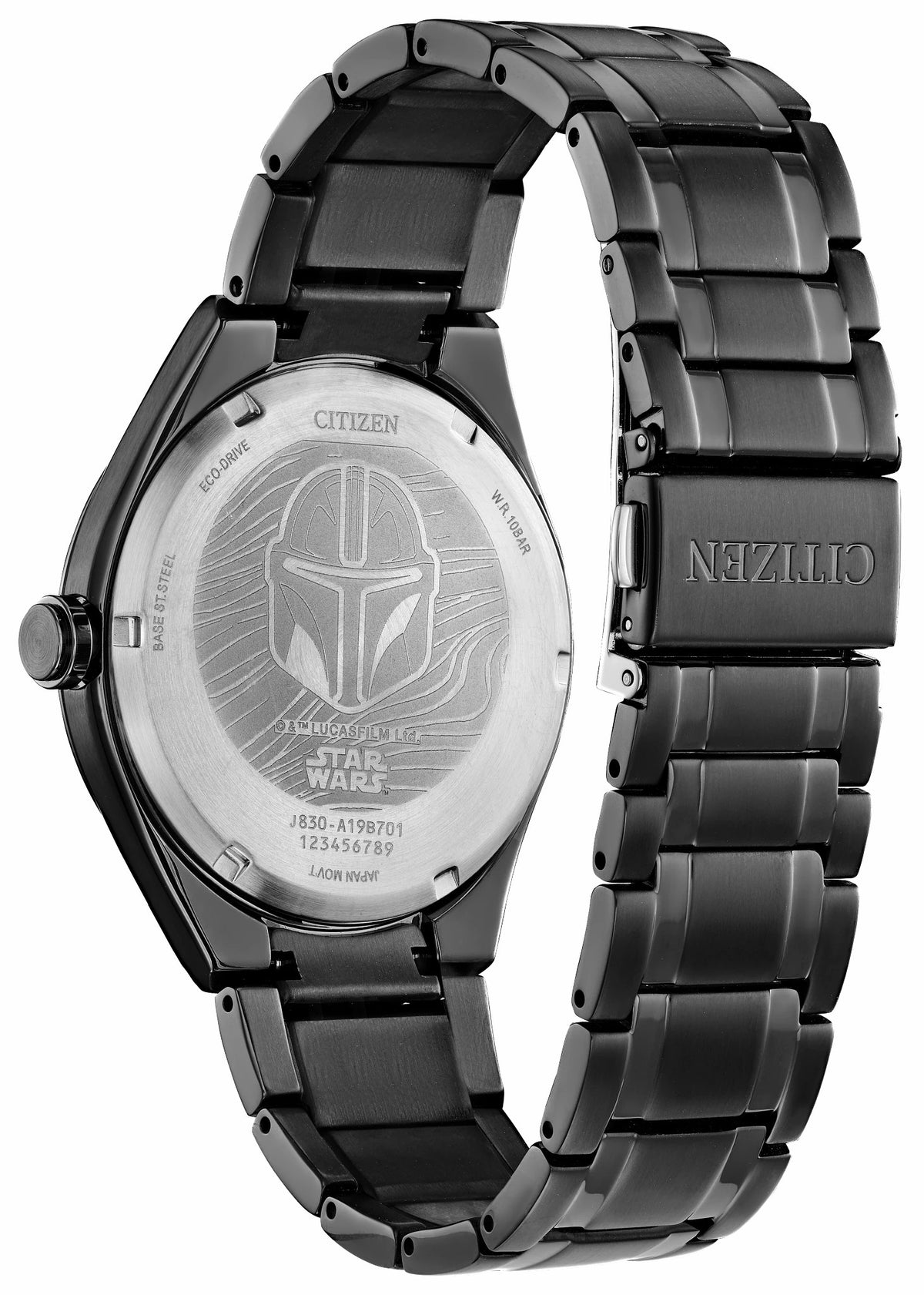 Mandalorian Black Dial Stainless Steel Bracelet AW2045-57W
