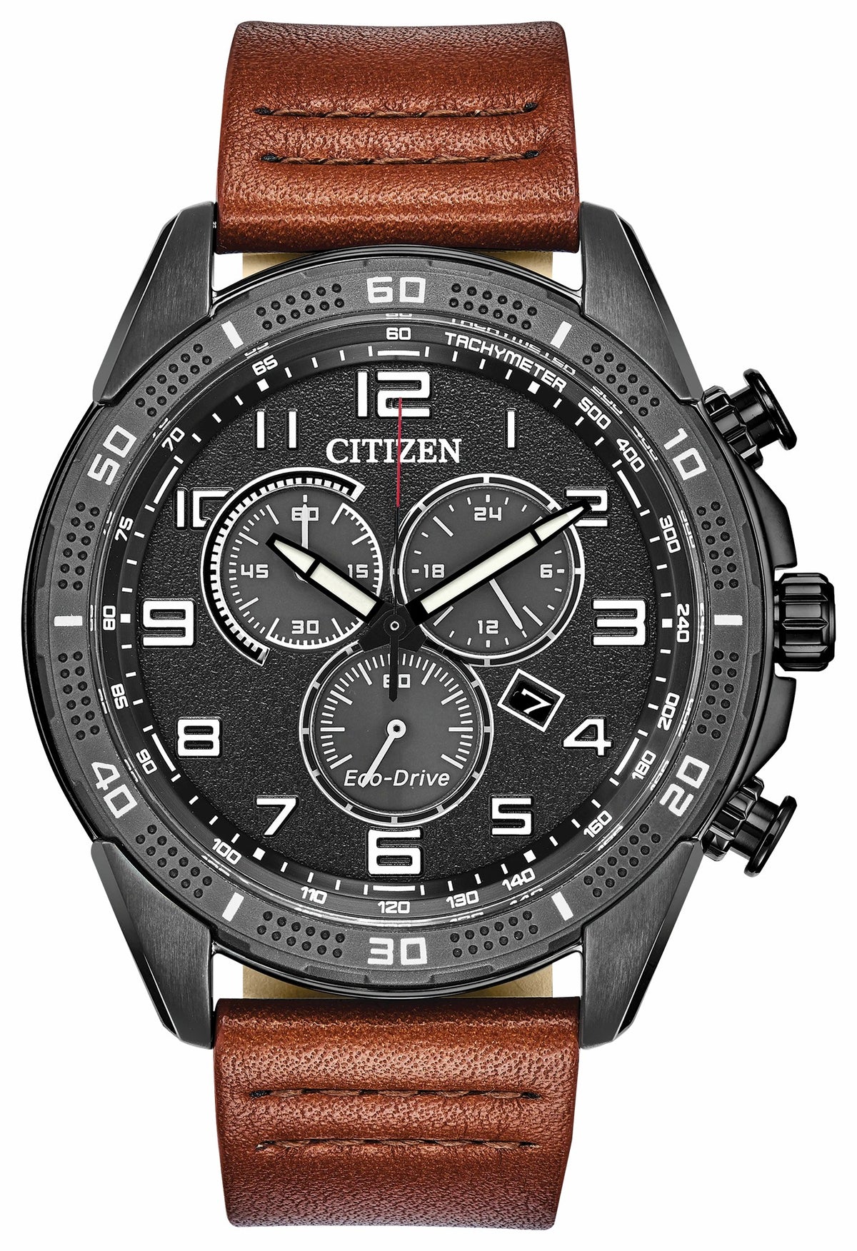 Citizen AR Eco-Drive Black Stainless Steel Watch