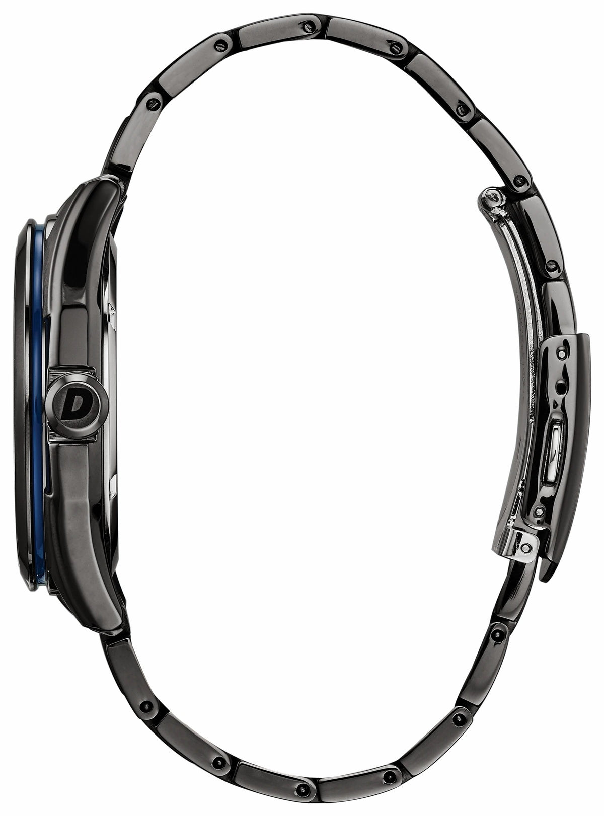 Citizen WDR Eco-Drive Black Blue Dial Stainless Steel Watch