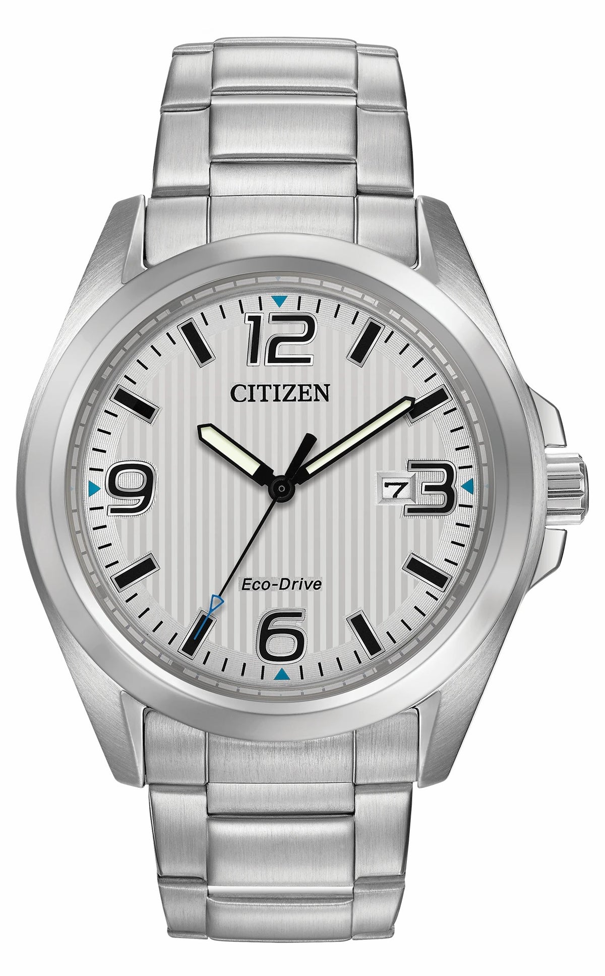Chandler - Men's Eco-Drive Silver Stainless Steel Date Watch